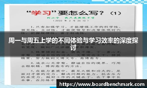 周一与周五上学的不同体验与学习效率的深度探讨